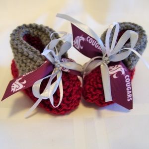 Washington State University Cougars Baby Booties *NEW*
